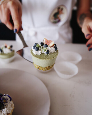 Pistachio - moringa cupcake